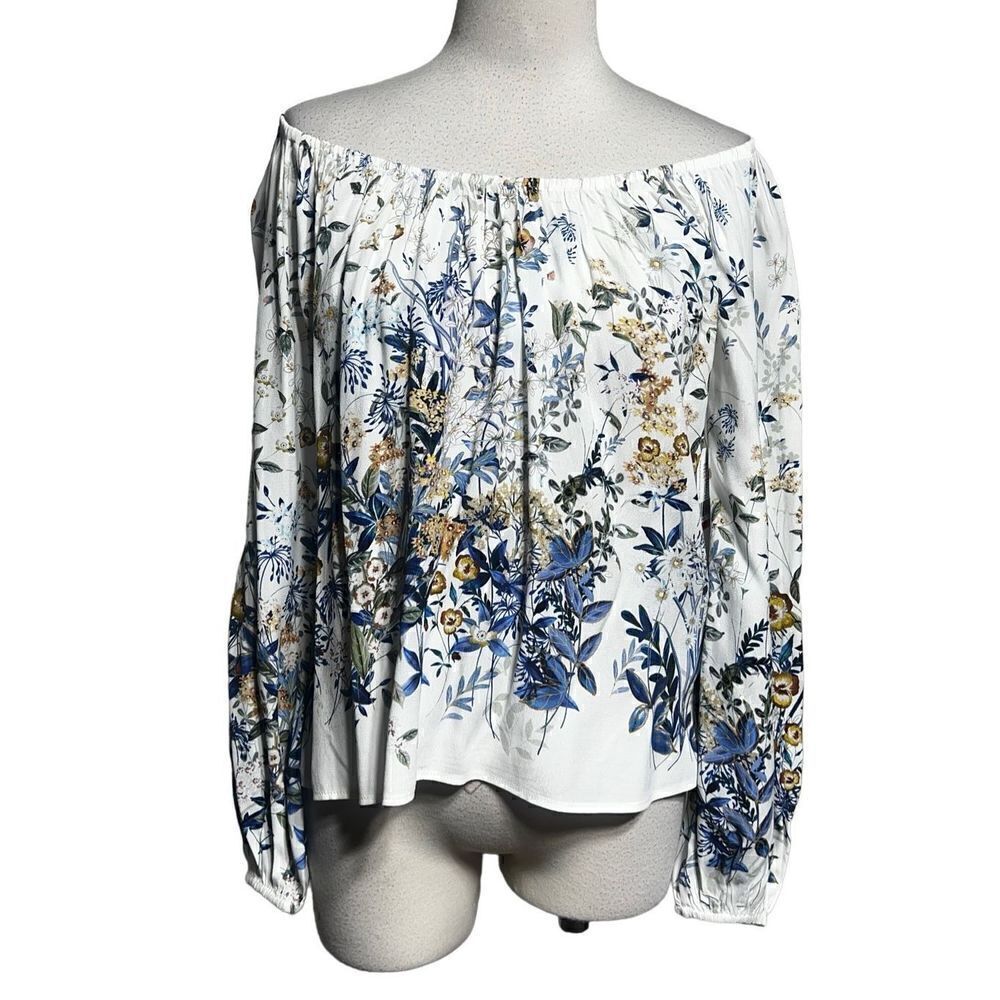 Karen Kane NWT Costa Palmas Long Sleeve Off The Shoulder Blouse XS
